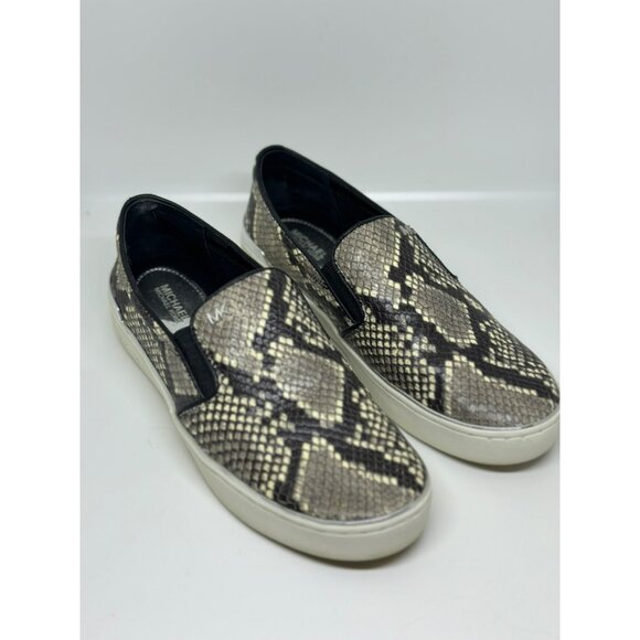 Michael Kors Women Snakeskin Embossed Loafers Shoes Size 6.5 Slip On - Picture 1 of 8